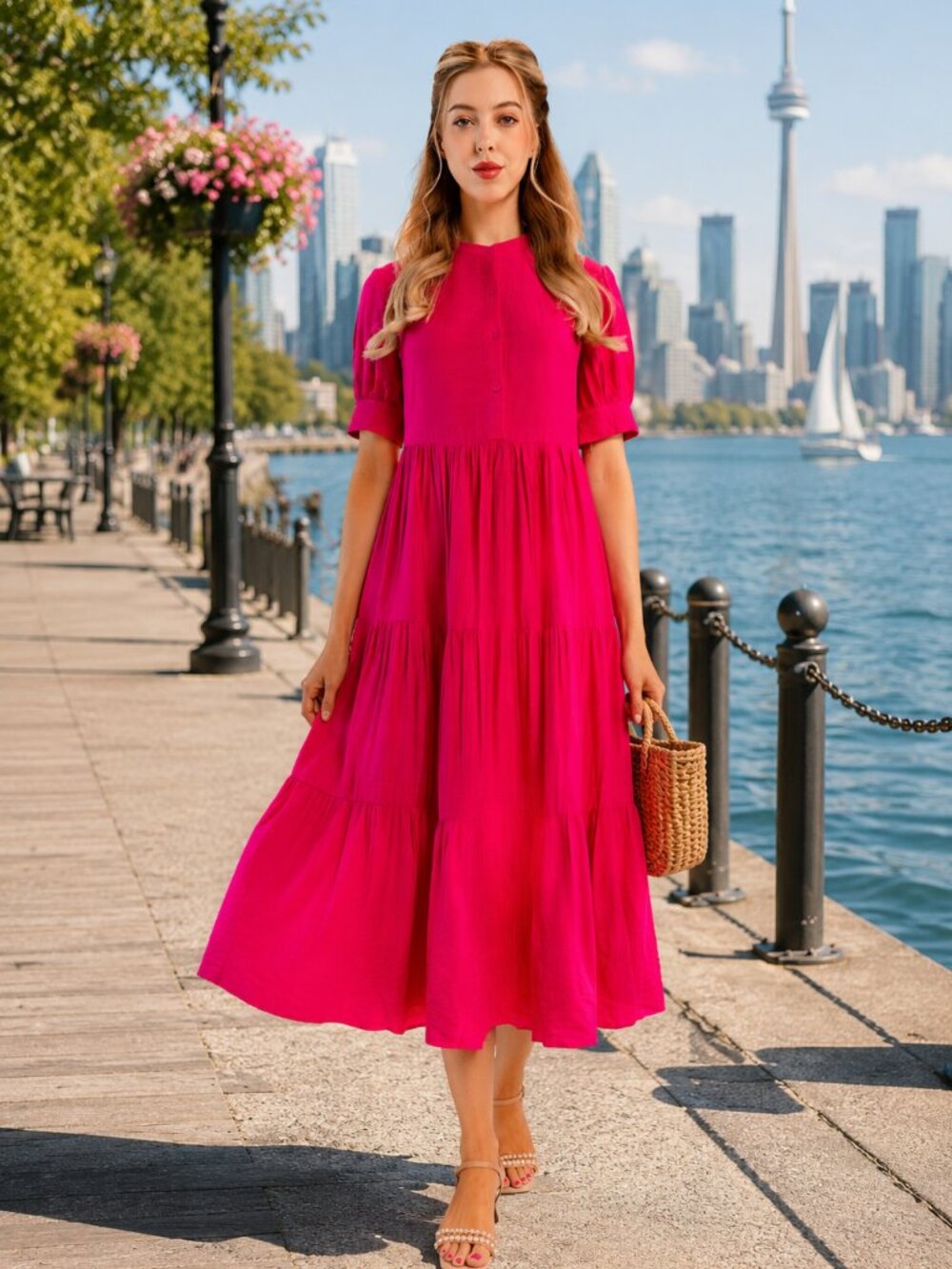 🌷 Chic & Flowy Tiered Maxi Dress – Feminine & Effortless 🌷